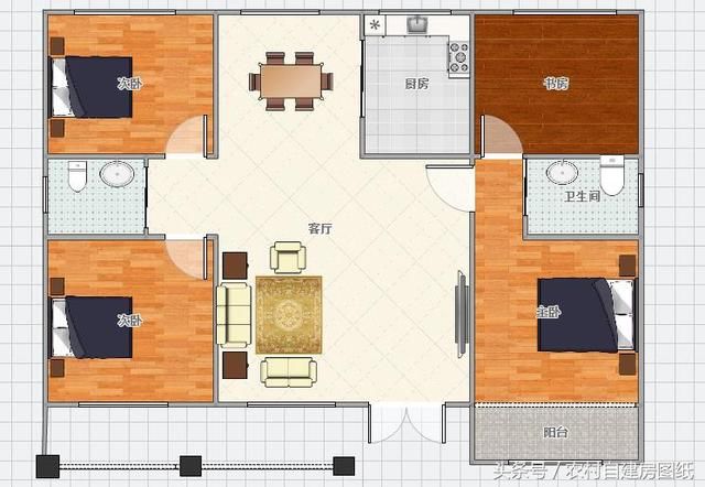 10款一层农村别墅设计图,造价15万,保你30年不过时
