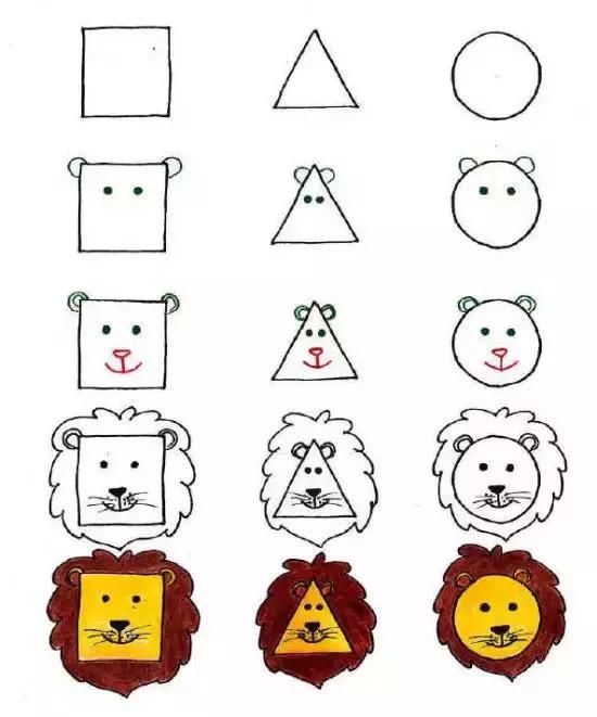 小鱼 图形简笔画教程这还有 儿童简笔画视频:几何图形教孩子画经典小