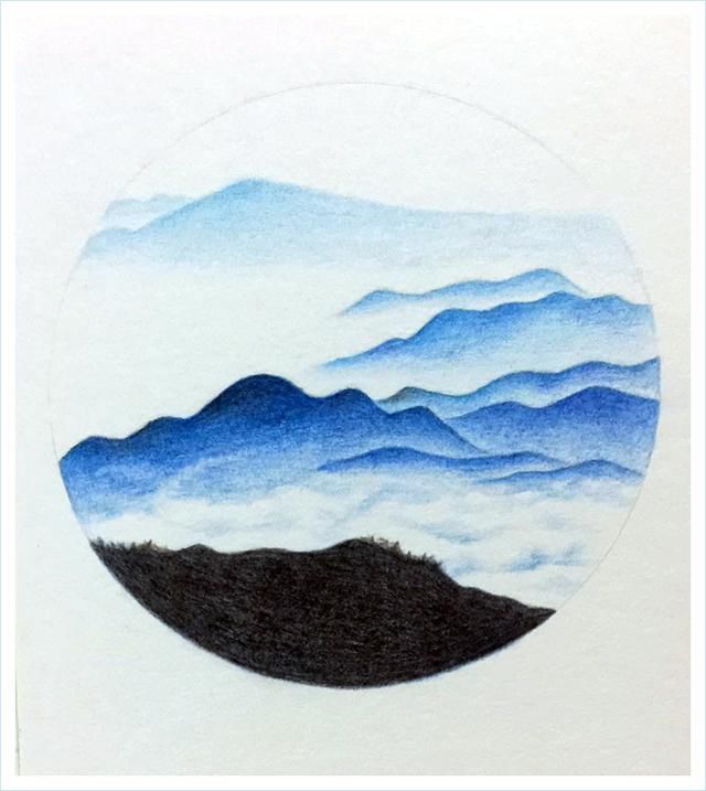 超级简单--一看就懂彩铅简笔风景画上色