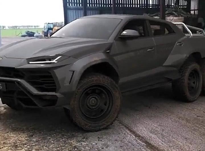 首辆兰博基尼urus 6x6,车身改宽体,车尾似皮卡外观另类