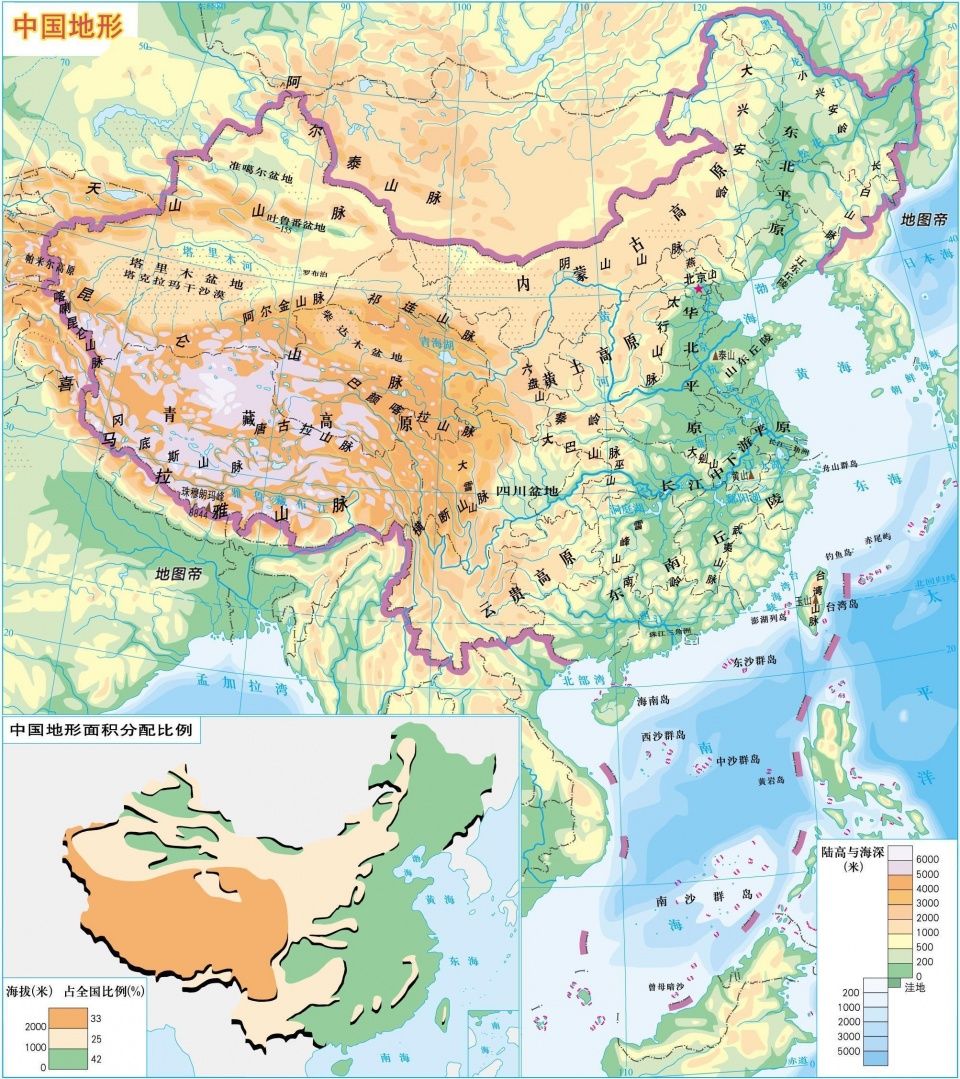 中国省界都是以山川河流划分的吗?