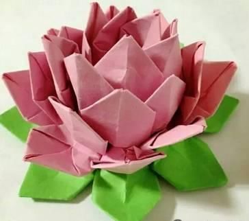 立体折纸荷花1