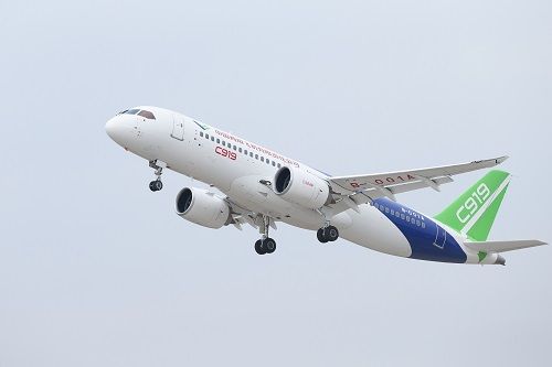 中国宣布2021年交付首架c919 英媒:希望与波音和空客竞争