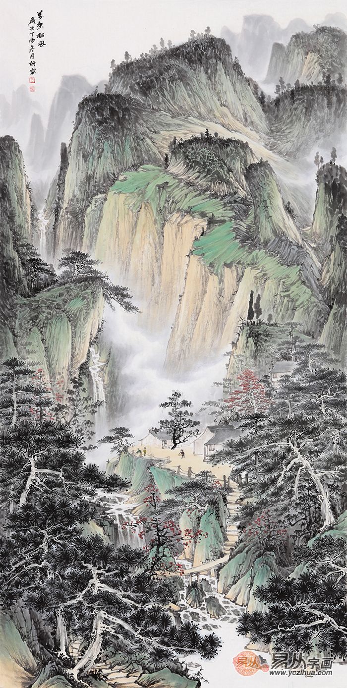 李佩锦精品山水画赏析,从没见过这么细致的山水画