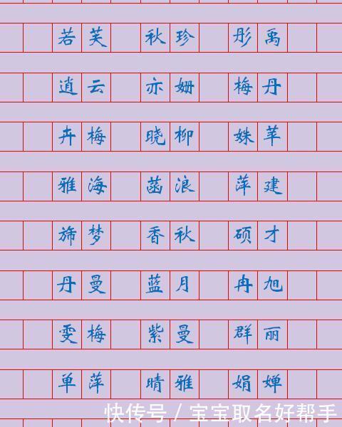 女孩子取什么名字好听?