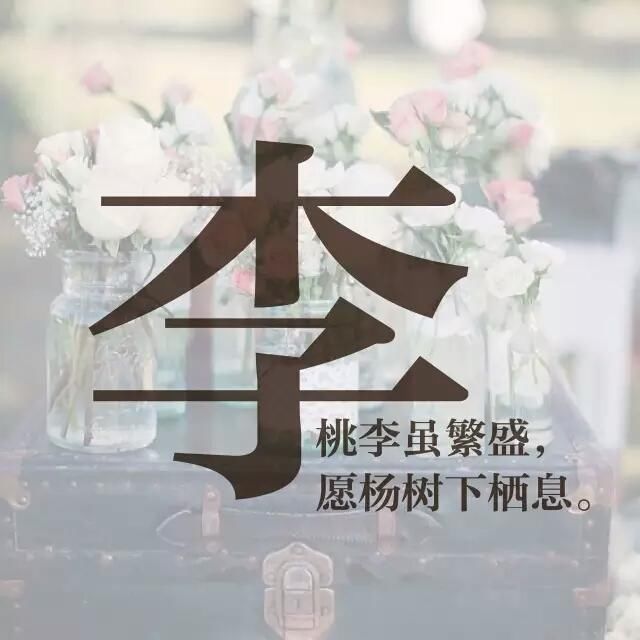 2:李,桃李虽繁盛,愿杨树下栖息! 3:胡,古有风琴,月下谈之!