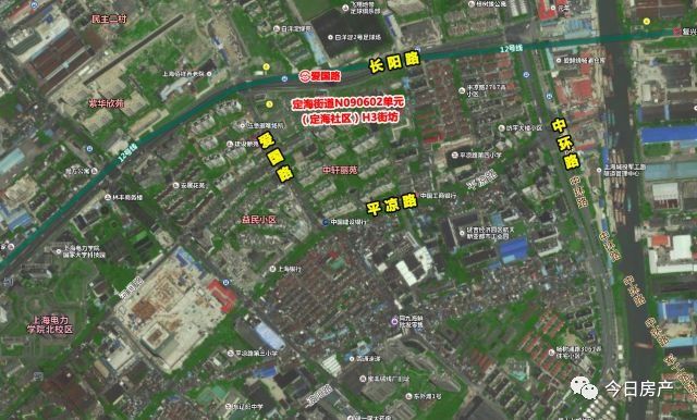 3 定海街道n090602单元(定海社区)h3街坊 四至范围:东至白洋淀路,南至