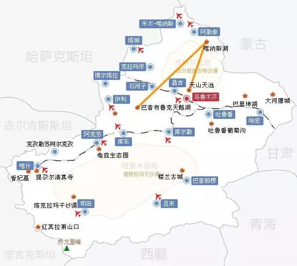 去新疆,无论自驾还是组团,看这些地图准有帮助|收藏