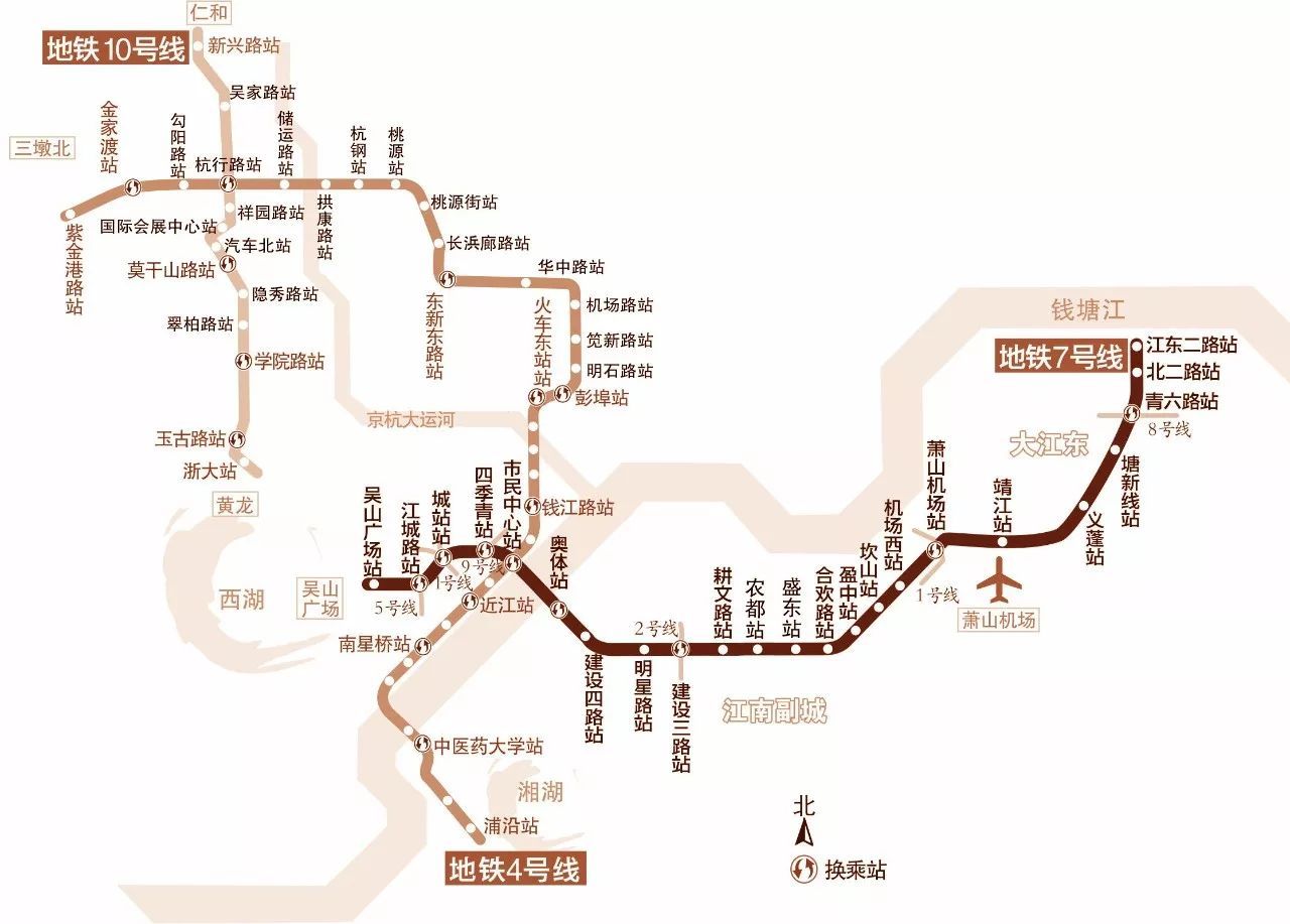 省发改委一口气批复了杭州地铁10号线一期,4号线二期,7号线三条线路的