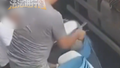 重庆一大货车在园区内正常行驶，一男子顺势一倒将电瓶车塞到货车底下