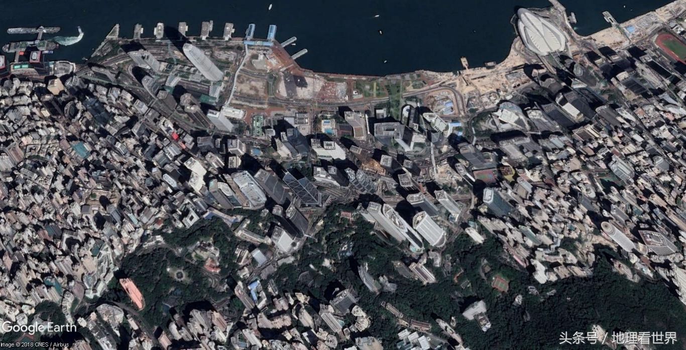 卫星地图不看不知道 香港楼房居然那么密集!