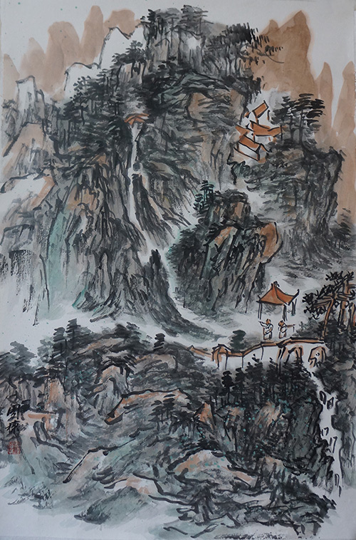 女画家周栋笔下的灵动山水