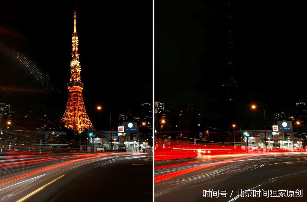 世界各地为地球熄灯一小时:熊猫为法国埃菲尔铁塔熄灯