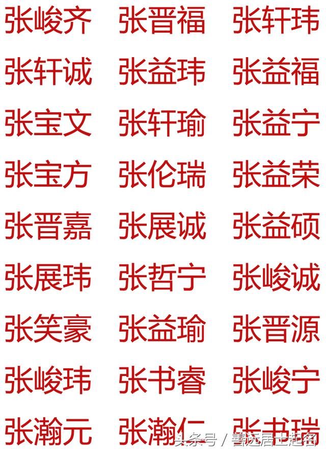 张姓男宝宝起名大全姓张的男孩起名字宝典