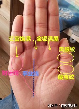 手相出现了难得一见的“藏宝纹”45岁后定“金银满屋”一发到底