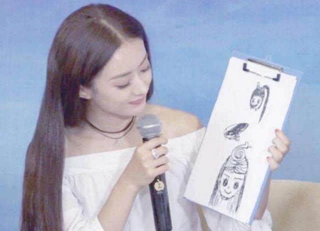赵丽颖绘画作品罕见曝光,真是灵魂画手,却被