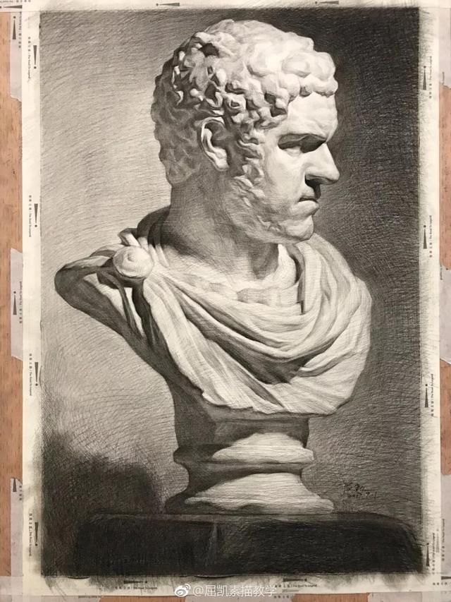 画素描,离不开石膏头像,画好素描,必须死磕到底