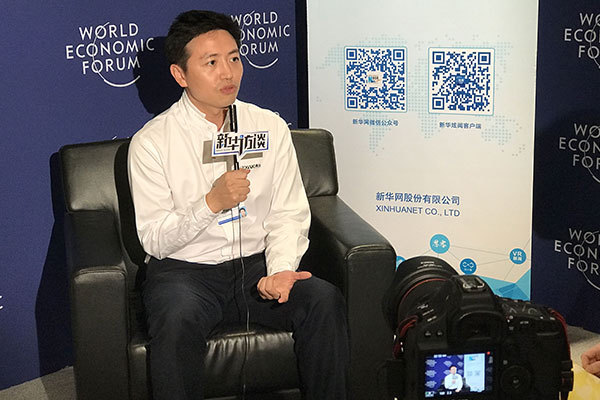 图为柔宇科技创始人,董事长兼ceo刘自鸿.新华网 陈杰摄