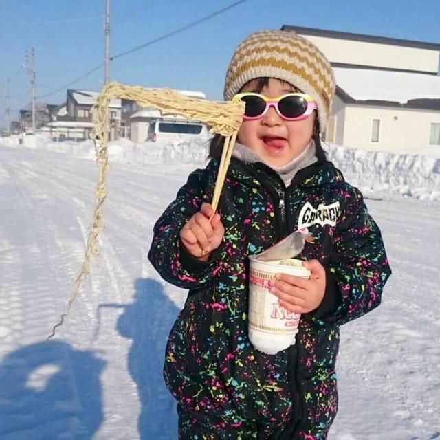 日本北海道户外温度零下22C,热面迅速成凌空