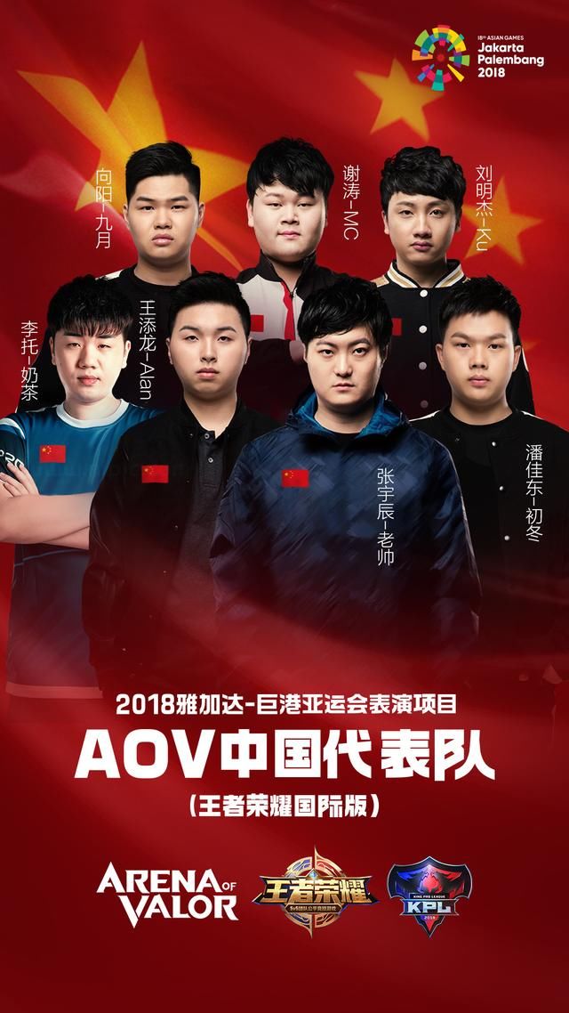 王者荣耀亚运会国家队名单公布 两大人气选手