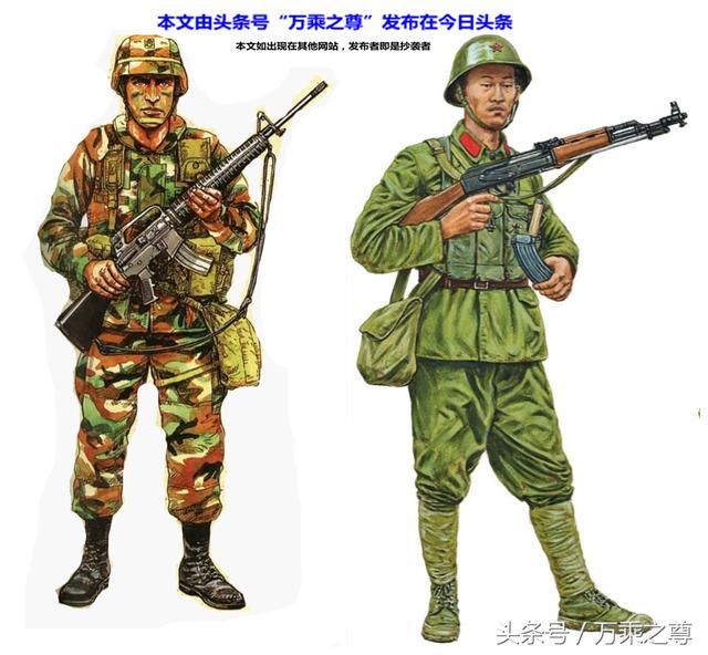 7个不同时期解放军和美军步兵个人装备对比