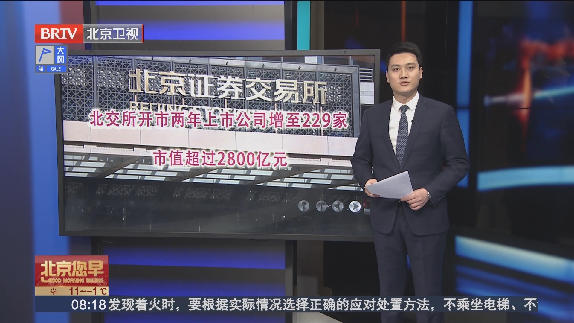 北交所开市两年上市公司增至229家 市值超过2800亿元 北京时间