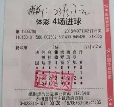 大咖彩民竞猜世界杯进球回报率高达450倍 收获