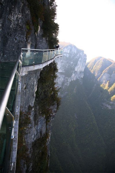 长沙张家界天门山一日游玻璃栈道很刺激,游记