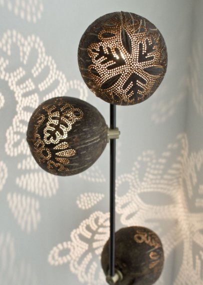 椰子喝完壳别丢,学着自己做台灯