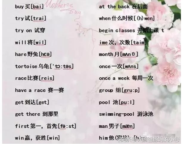 1~6年级英语单词合集+音标,英语成绩直上95,成