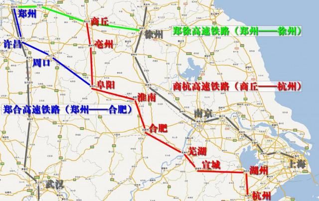 商丘到杭州正在修建一条时速350公里高铁,沿线