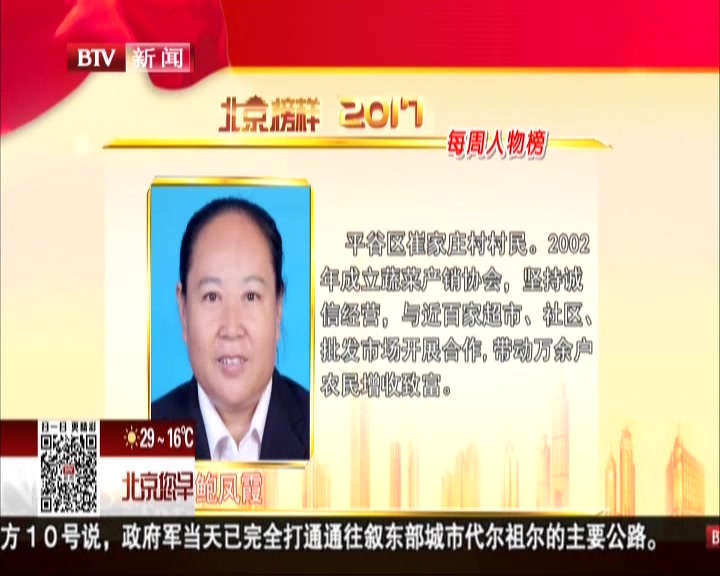 “2017北京榜样”公布九月第二周周榜人物