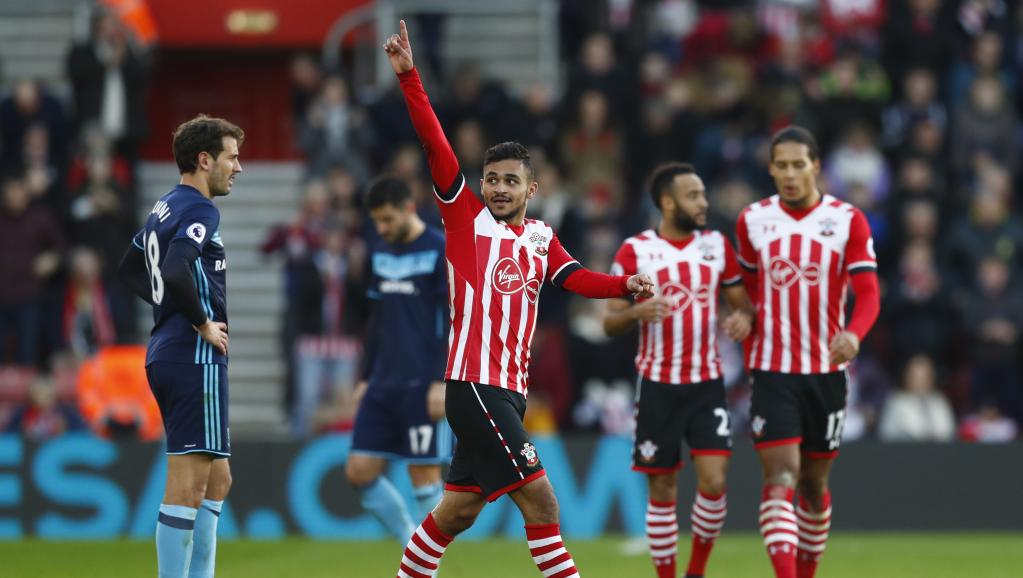 南安普顿队在比赛中