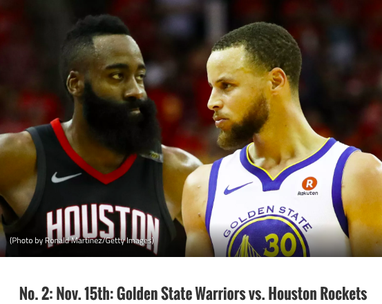 5场必看的火箭比赛:复仇勇士只排第2 第1是打