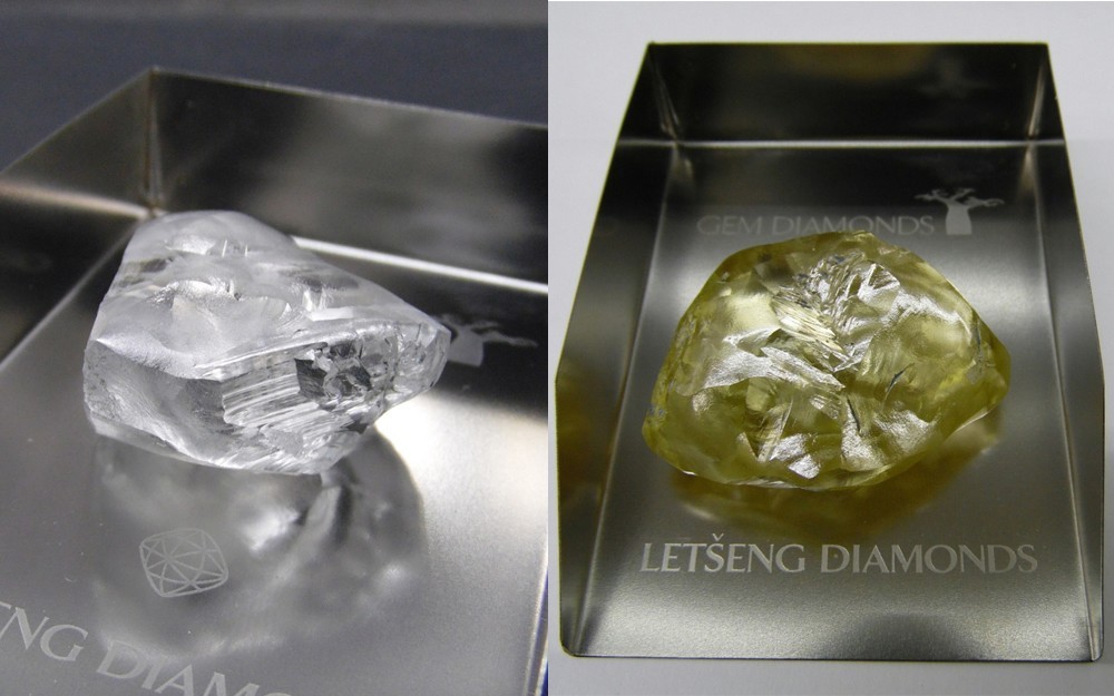 莱索托王国Letšeng钻石矿发现2颗超过100ct钻石 莱索托王国Letšeng钻石矿发现2颗超过100ct钻石