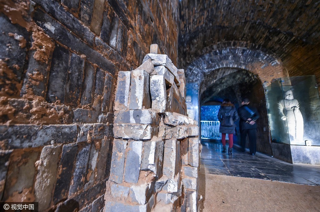 北魏宣武帝景陵墓室地宫开放 游客直呼阴冷恐怖 北魏宣武帝景陵墓室地宫开放 游客直呼阴冷恐怖