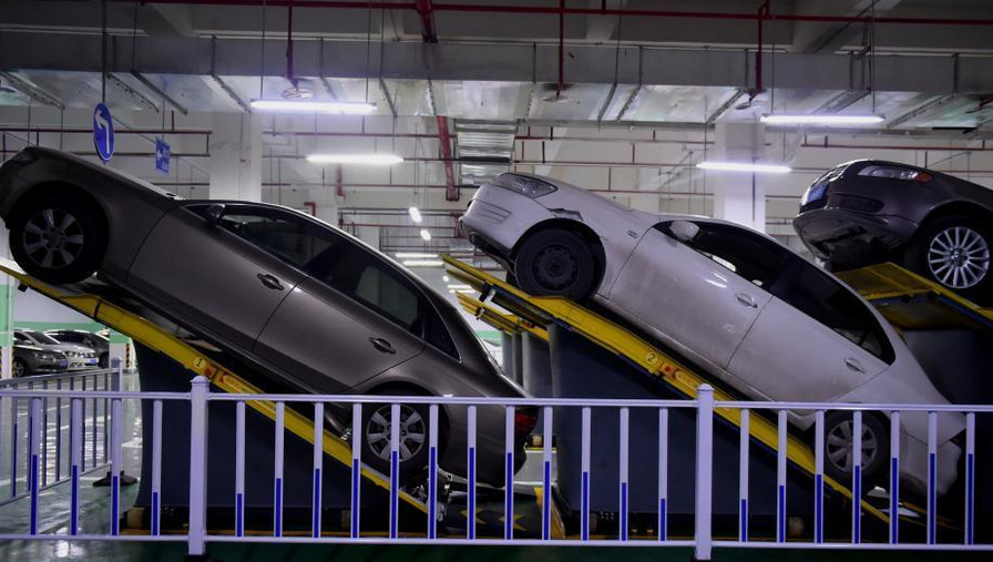 重庆现平面斜置式停车库 节约空间