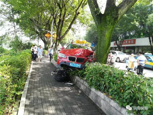 女子骑共享单车被宝马撞飞身亡