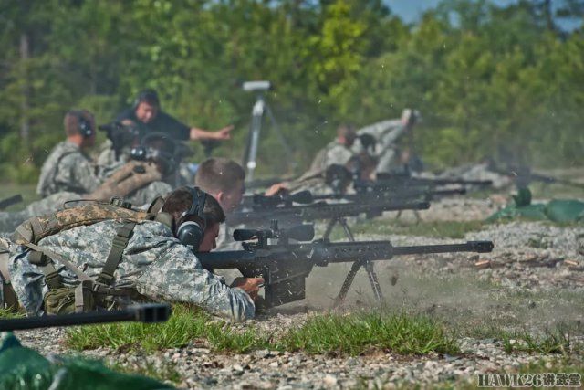 抓拍:美军专业狙击手学校射击训练 巴雷特大狙