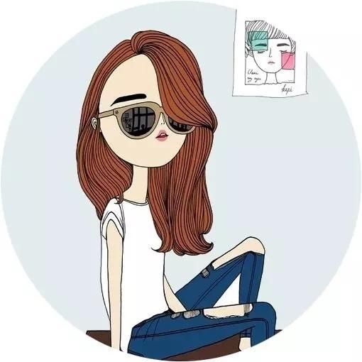 微信头像,少女,卡通,小动物混搭