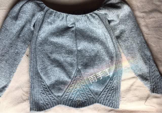 从下往上织的斜插肩女式毛衣,有图解教程