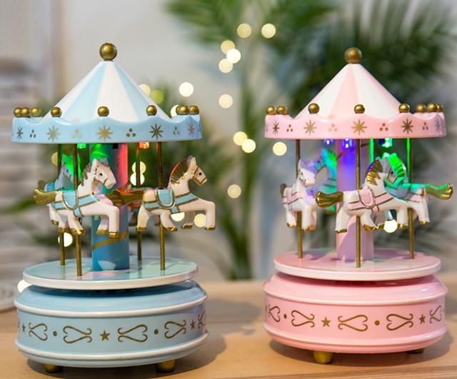 diy创意家居旋转木马摆件,满满少女心