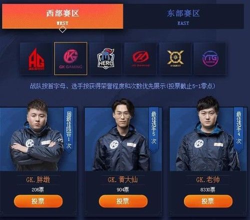 王者荣耀:KPL明星赛西部投票数一览,梦泪的票