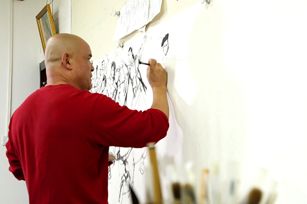 《我爱书画》朱军揭秘史国良新疆巨作