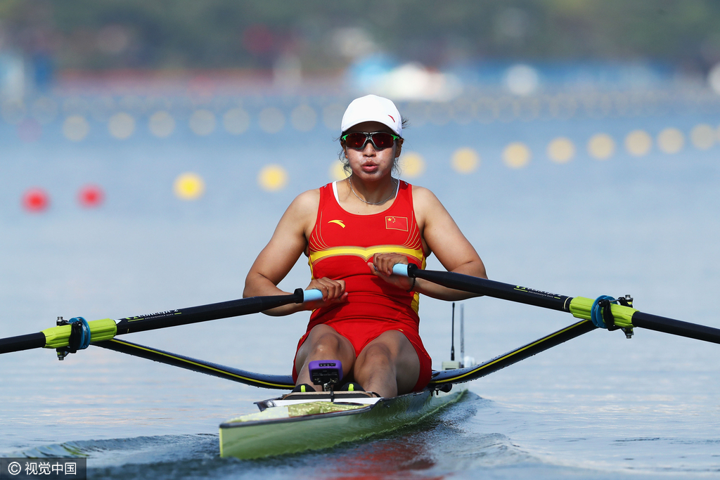 组图-奥运赛艇女子单人双桨 段静莉进半决赛