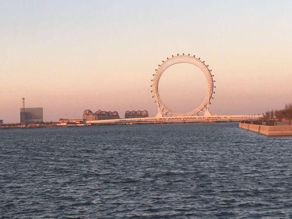 世界最大无轴式摩天轮渤海缘落户潍坊,点亮潍