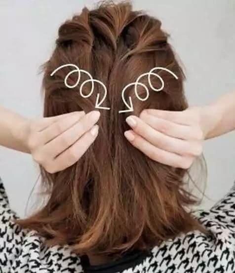 超甜美日系齐肩短发编发教程