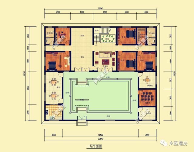 农村四世同堂,建这样的四合院别墅,满足你的多人口需求