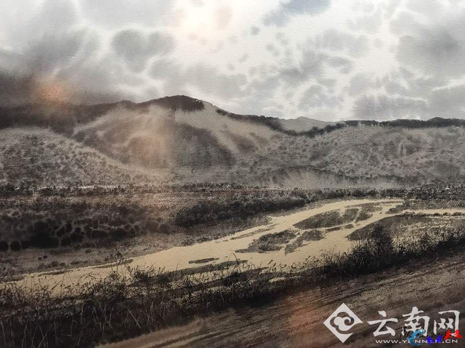 陈流油画水彩作品展在昆举行