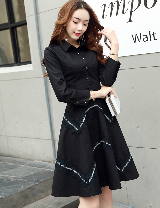 女生春季中长款连衣裙穿什么样的款式好看?